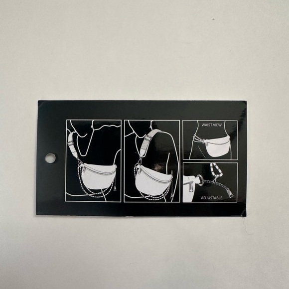 Steve Madden Convertible Belt-Bag Leopard Double-Chain & Pouch Zip Around - Picture 6 of 8